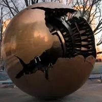 Шар пустотелый медь (198301) монтаж - сфера арт-объект ø 1000 мм. пустотелая  в Дзержинске